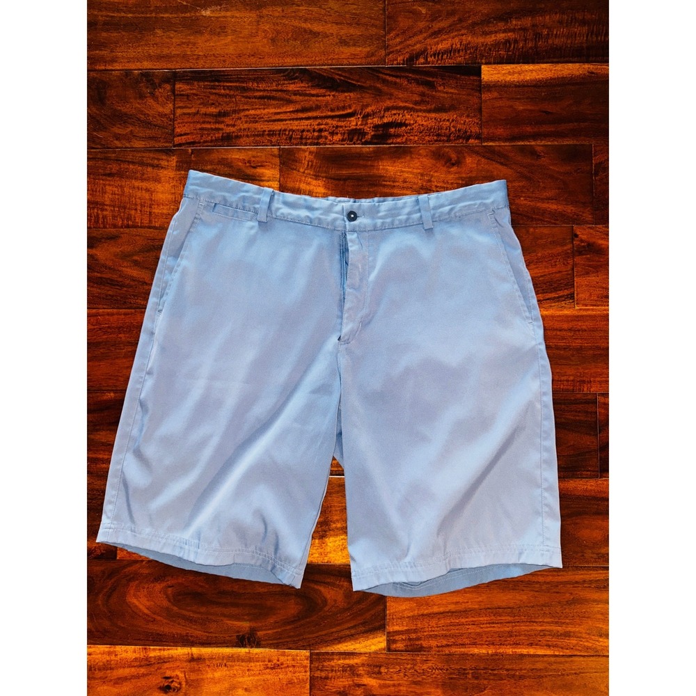 Nike Golf Shorts Mens 36 Light Blue Excellent Dri-FIT Standard Fit Flat Front